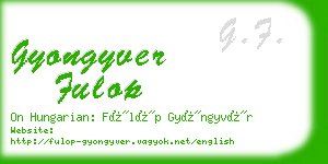 gyongyver fulop business card